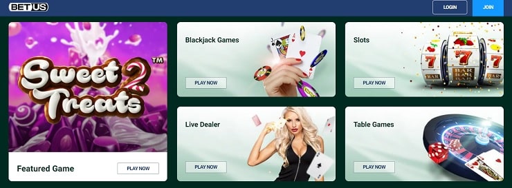 BetUS Featured Casino Games