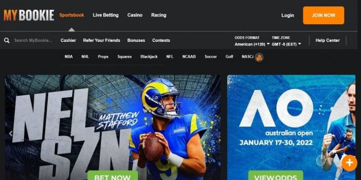 MyBookie sports homepage