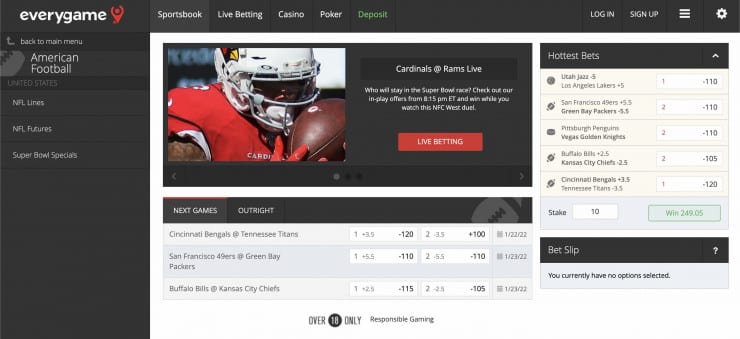 EveryGame is an ideal site for Super Bowl prop betting.
