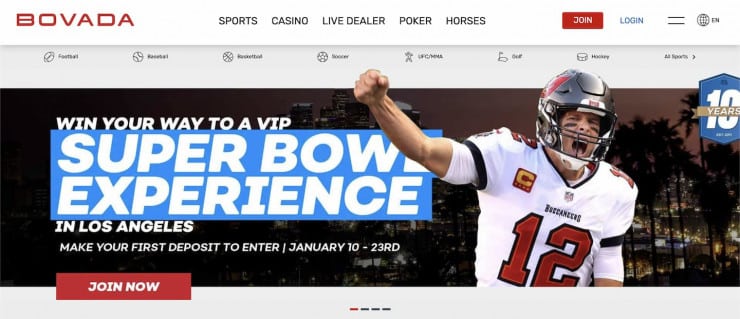 Bovada is a great option for Super Bowl prop bets.