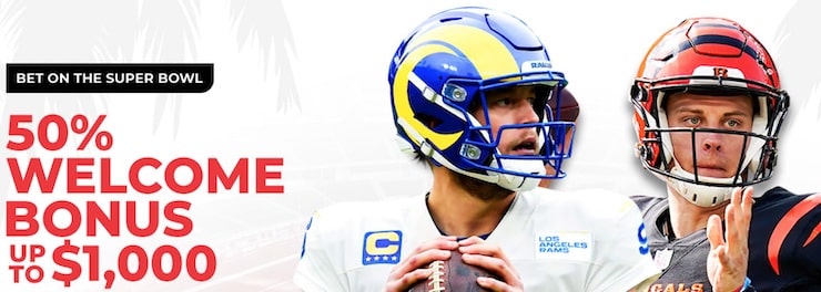 Receive to free bets for Super Bowl LVI at BetOnline in New Jersey