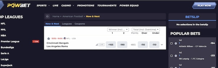 Bet on the Super Bowl in Nova Scotia with PowBet.