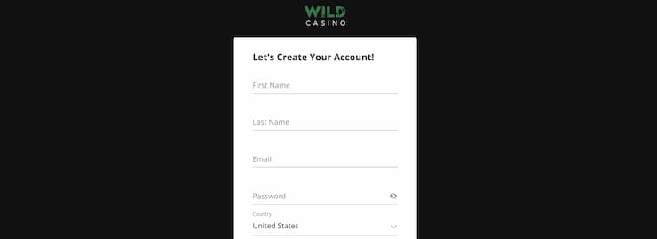 Wild Casino - Registration Page - Best new slots for March 2022
