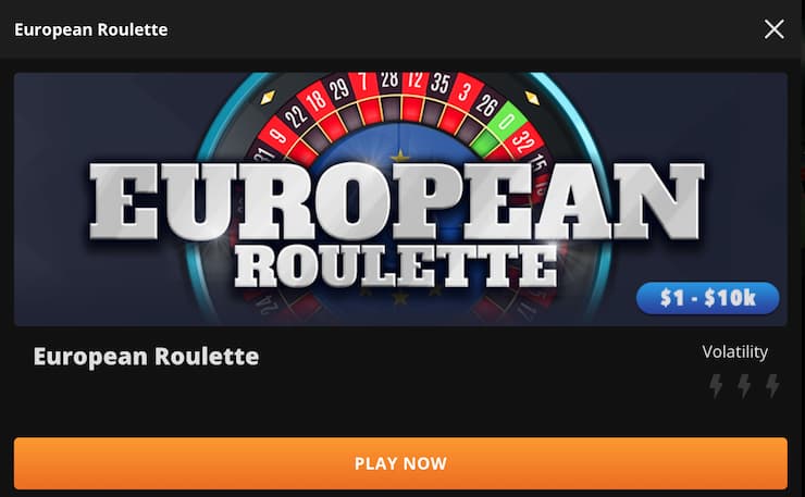 European Roulette Wheel at Wild Casino