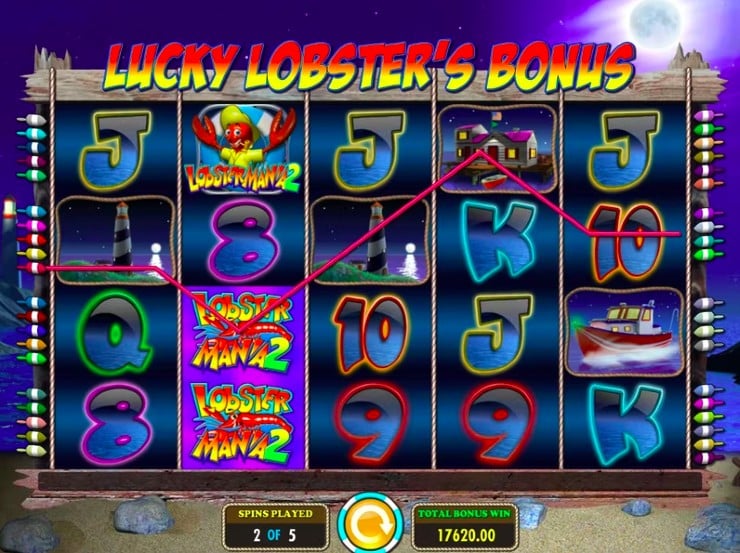 Lobstermania 2 slot free spins round