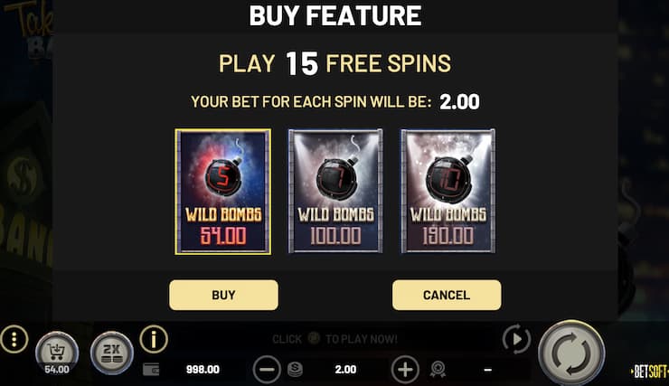 Free Spins Buy Feature - Take the Bank slot review 
