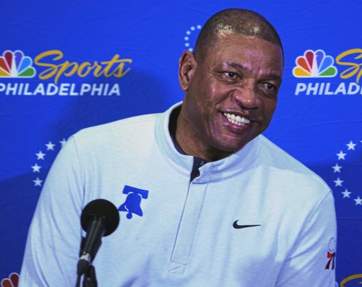 76ers Doc Rivers picks up 100th playoff win of NBA coaching career