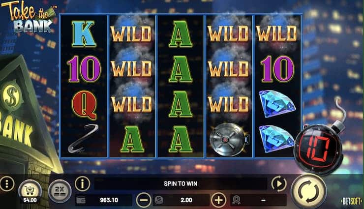 Robber Wilds Feature - Take the Bank slot review