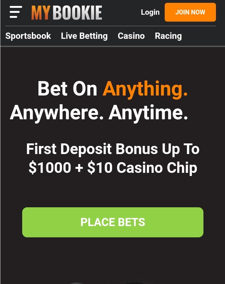 MyBookie - Massachusetts sports betting app homepage