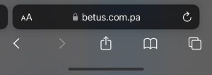 BetUS browser menu