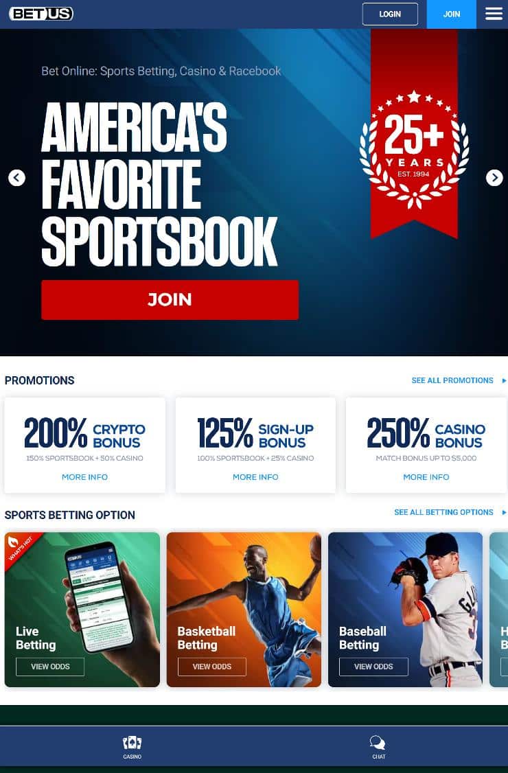 Best California Sports Betting Apps - BetUS