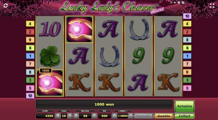 Lucky Lady's Charm free spins feature 
