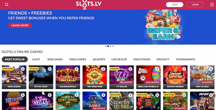 SLOTS.LV CASINO REVIEW