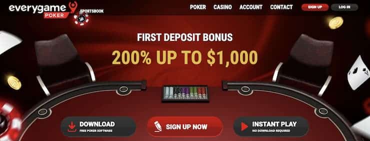 Everygame homepage - The best crypto poker sites 
