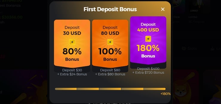 BC.Game First Deposit Bonuses