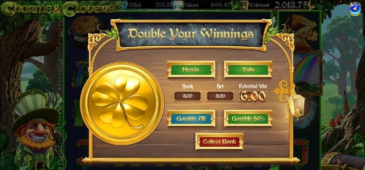 Charms & Clovers Slot Review - Double Up Feature