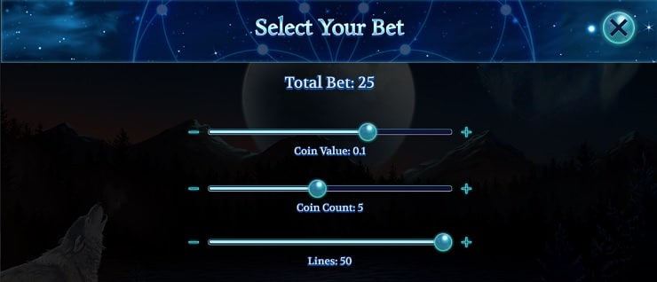 Mythic Wolf Slot Bets