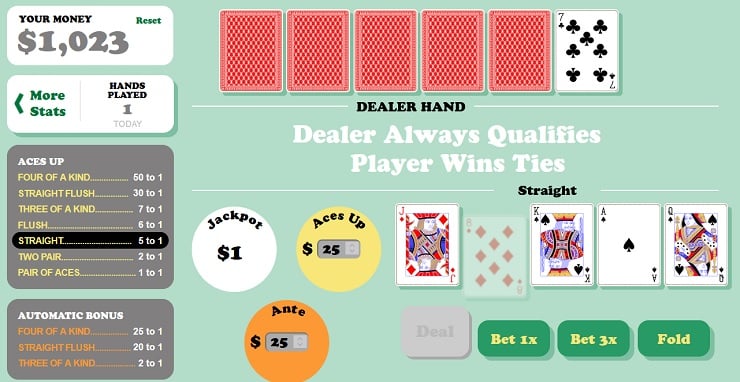 Free 4 Card Poker