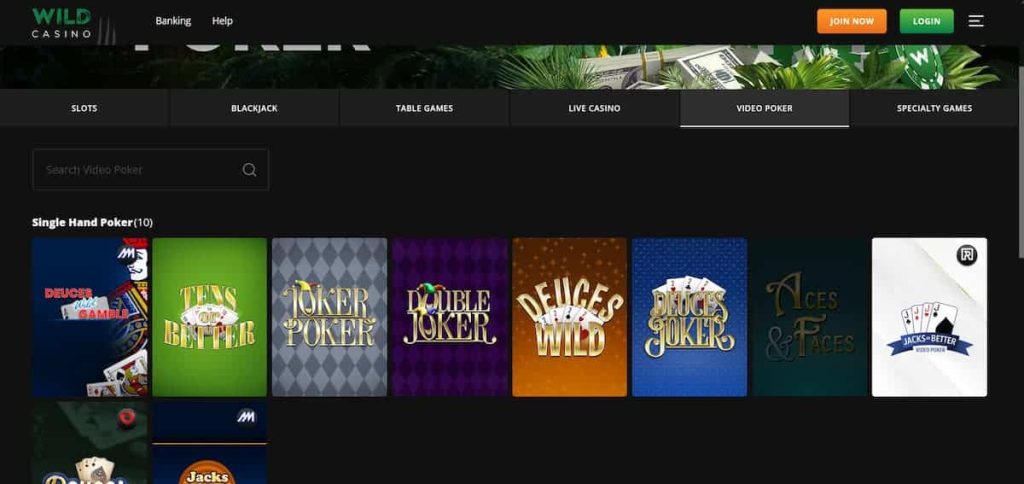 Wild Casino - The best casino with Live gaming option