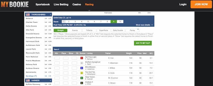 mybookie - nevada horse racing betting sites