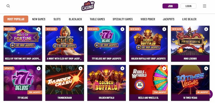 cafe casino - android casino app and mobile site