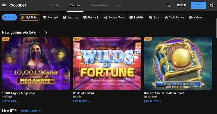 Cloudbet homepage - The best Ethereum casinos