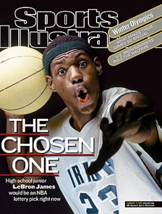 LeBron James on Sports Illustrated cover with sons Bronny, Bryce
