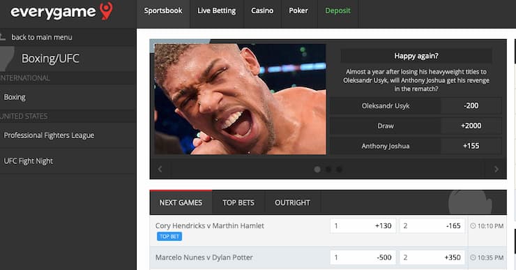 Super boxing site for innovative features Everygame.eu