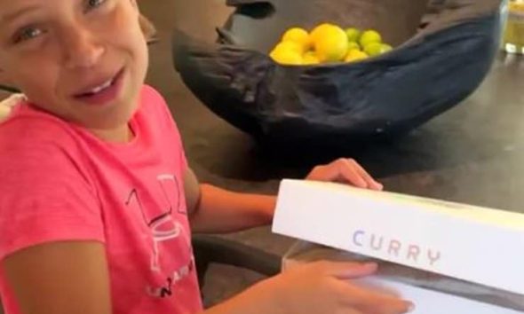 Stephen Curry Surprises Riley with New Sneakers for 10th Birthday