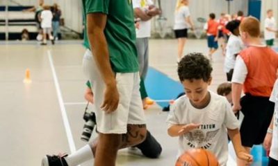 WATCH: Jayson Tatum rejects Deuce's shot at basketball camp