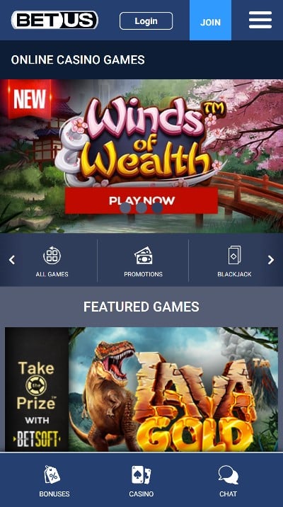 NJ casino apps - BetUS Casino