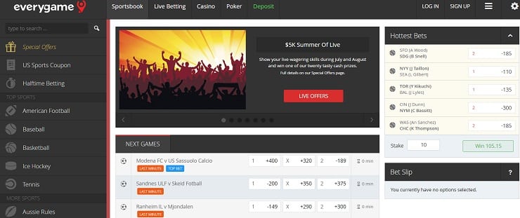 Best over under betting sites - Everygame