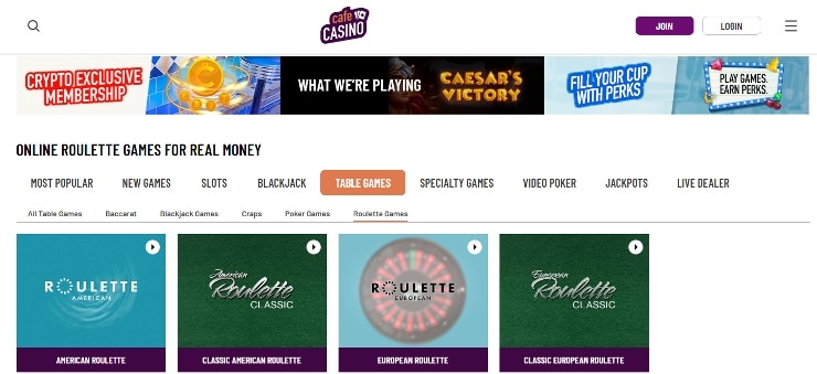 Bitcoin Roulette - Cafe Casino