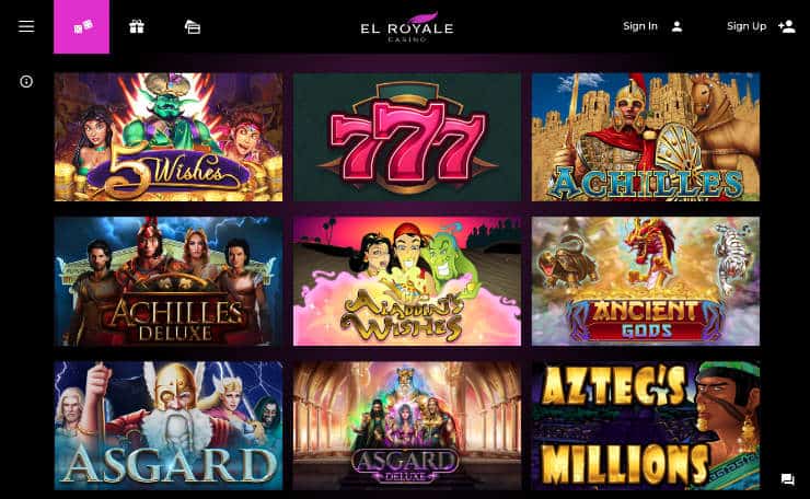Casino Games at El Royale