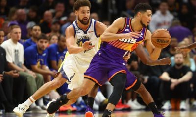 Watch: Klay Thompson mocks Devin Booker with 'four rings' taunt prior to ejection