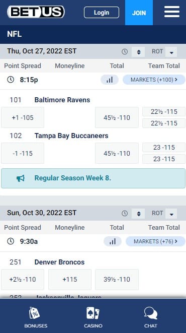 betus nfl app