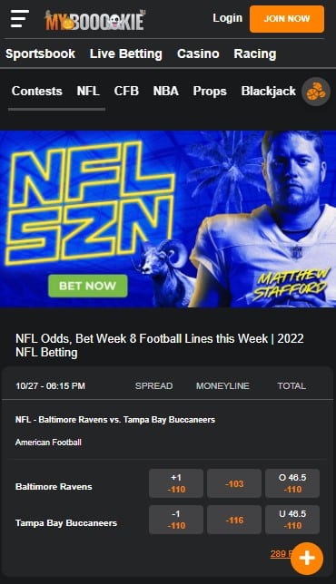 mybookie nfl app