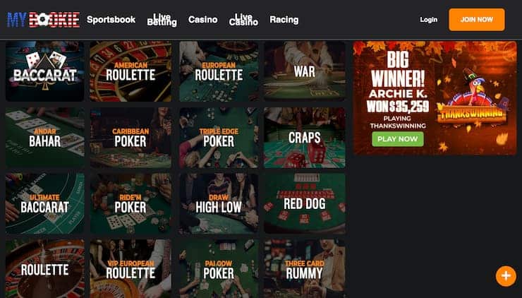 MyBookie Decentralised Casino