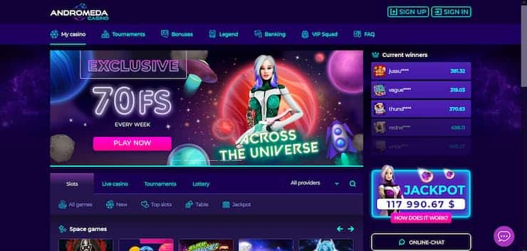 Andromeda Casino - Best New Online Casino Site Offering Fun Tournament