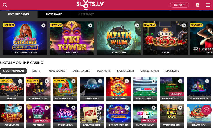 Slots.lv Casino Games Online