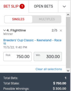 Can You Return Your Free Bet On One Of The Flight Lines?