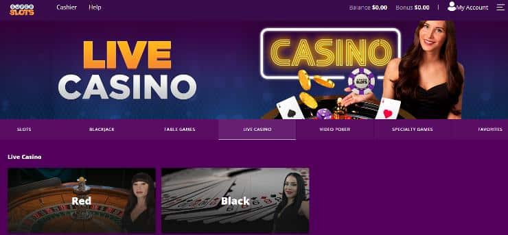 Super Slots live casino