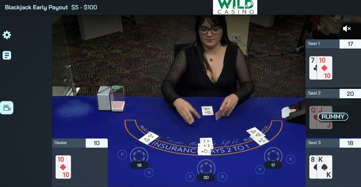 4. Wild Casino making a bet