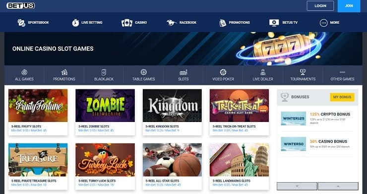 BetUS - Best live bitcoin casino
