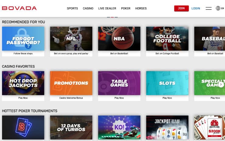 Bovada Casino in the USA