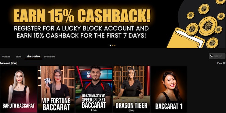 Lucky Block Best Bitcoin Live Casino US
