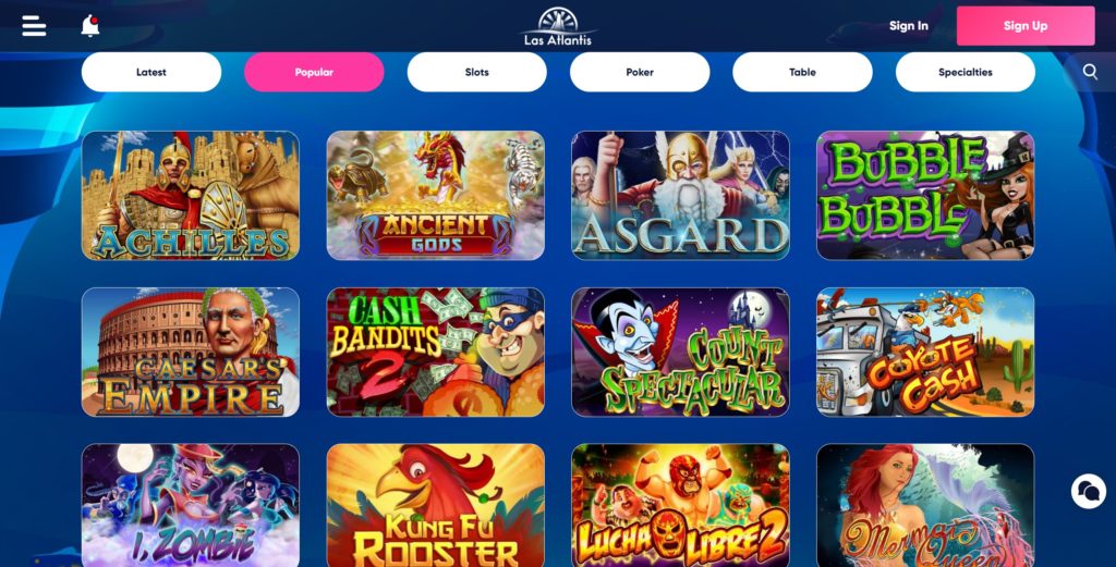Las Atlantis Homepage - Best Casino with Chinese Gambling 