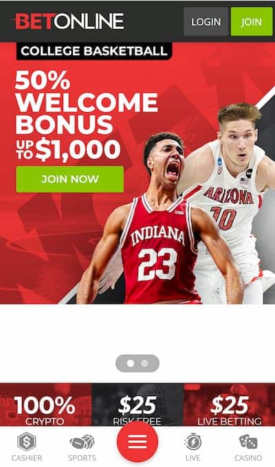  College basketball betting site that offers excellent mobile betting