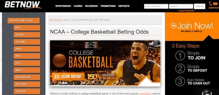 Top site for betting college basketball BetNow