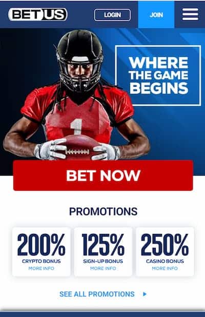 BetUS online sports betting app